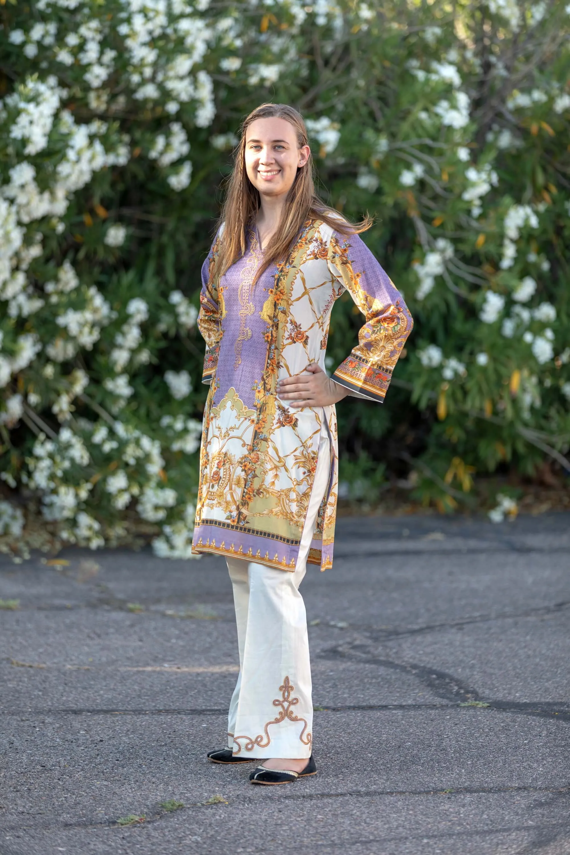 Elan Mauve Suit Lawn-Cotton Suit