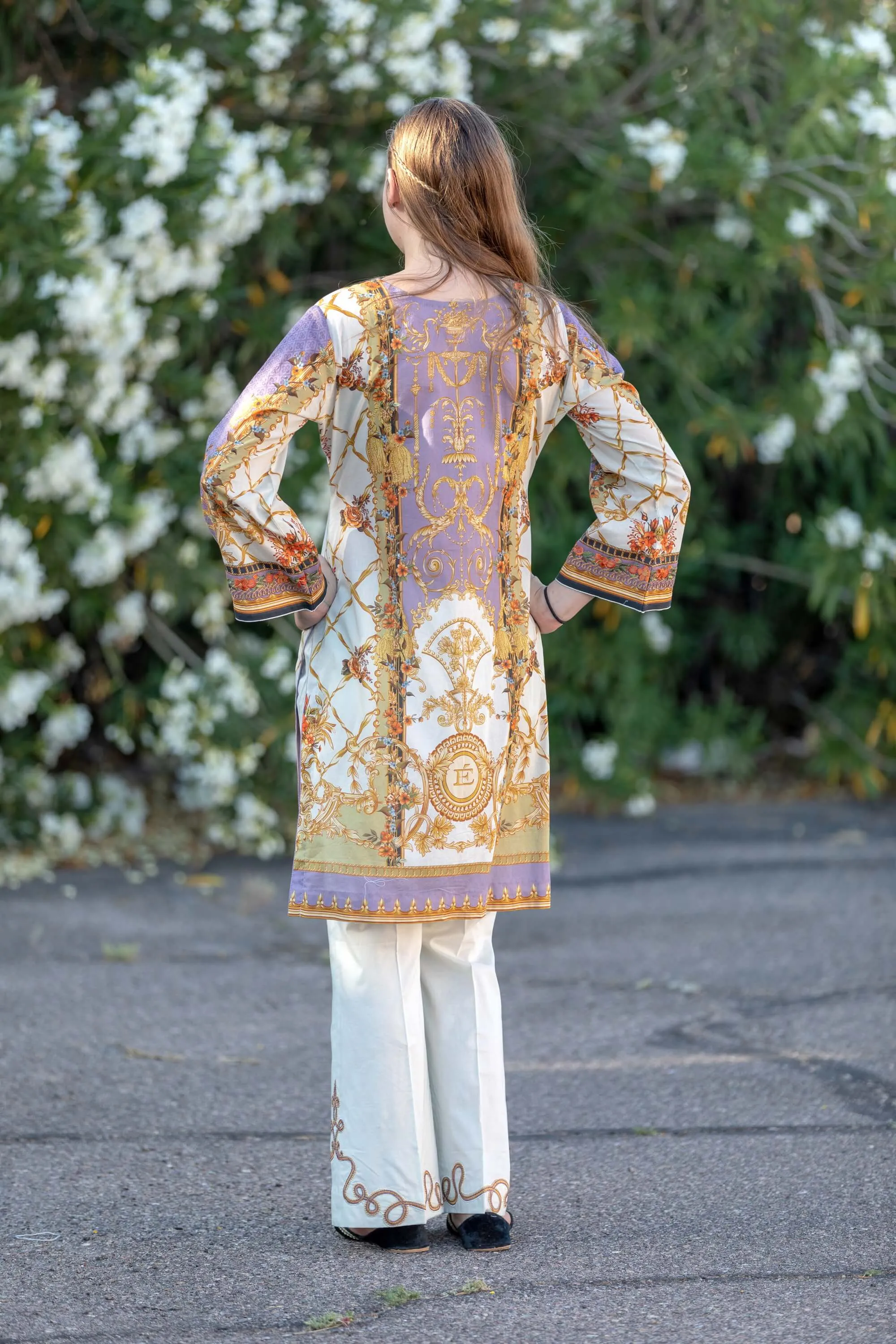 Elan Mauve Suit Lawn-Cotton Suit