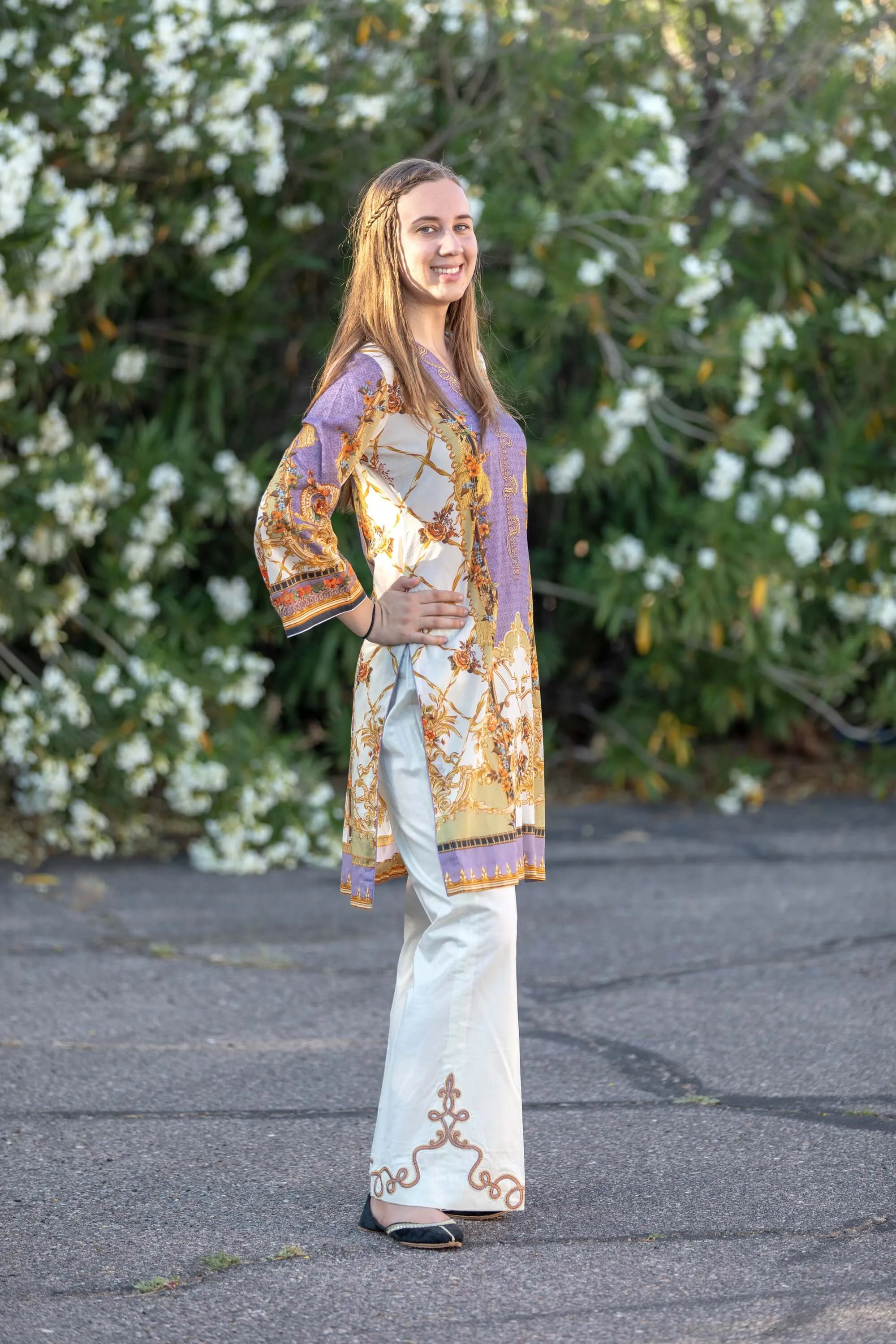 Elan Mauve Suit Lawn-Cotton Suit