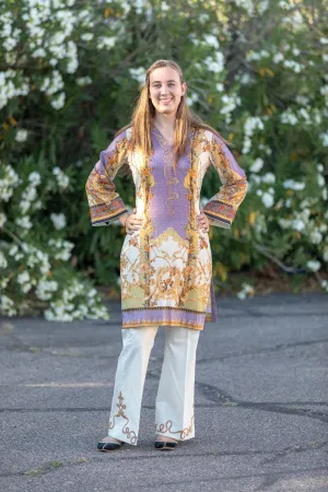Elan Mauve Suit Lawn-Cotton Suit