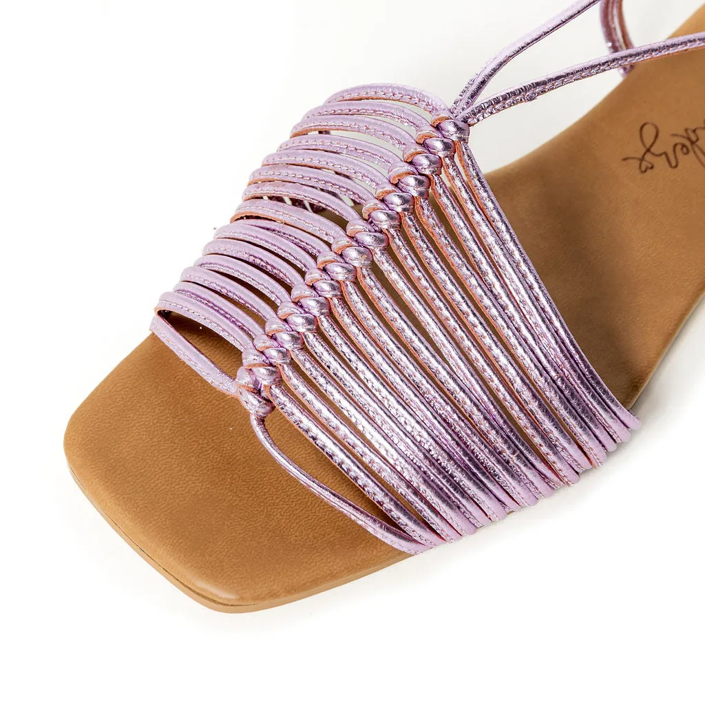 Eva Flats Sandals - Lila