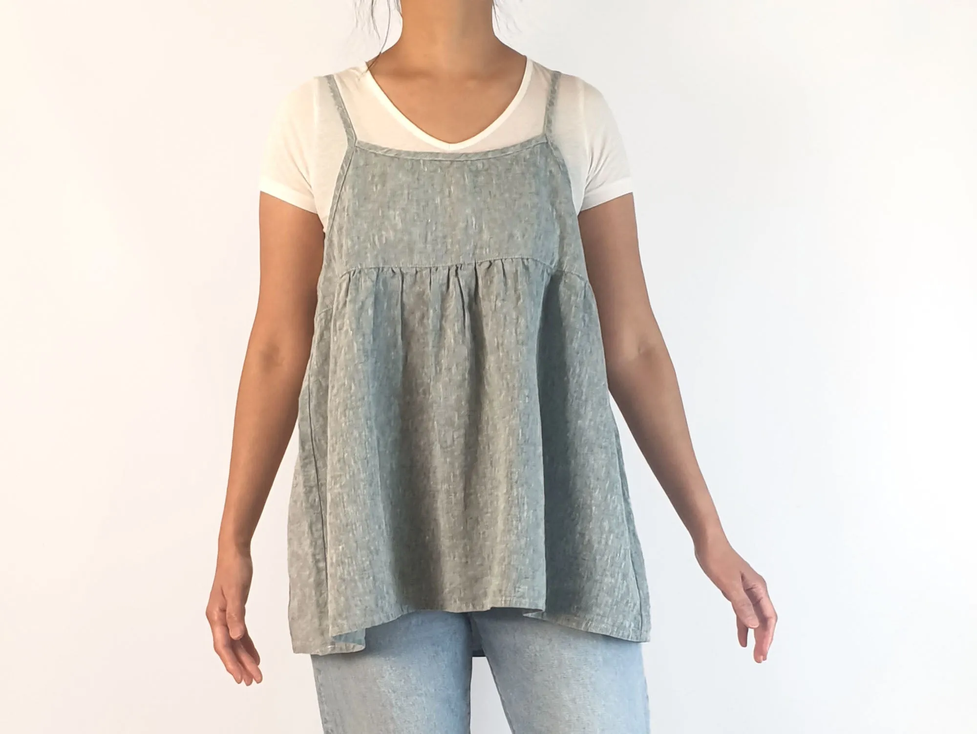 Evassunday natural colour linen top size 10