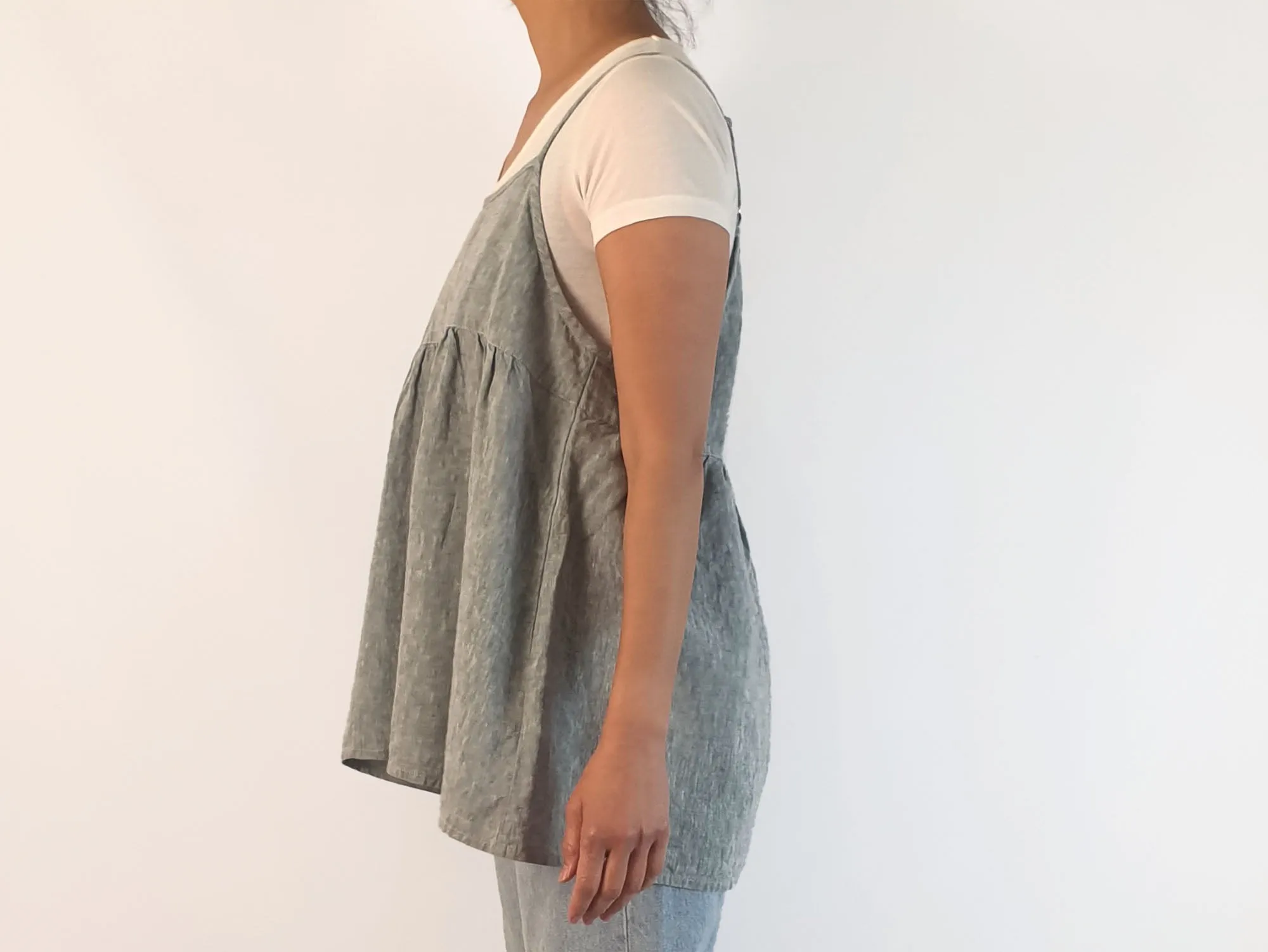 Evassunday natural colour linen top size 10