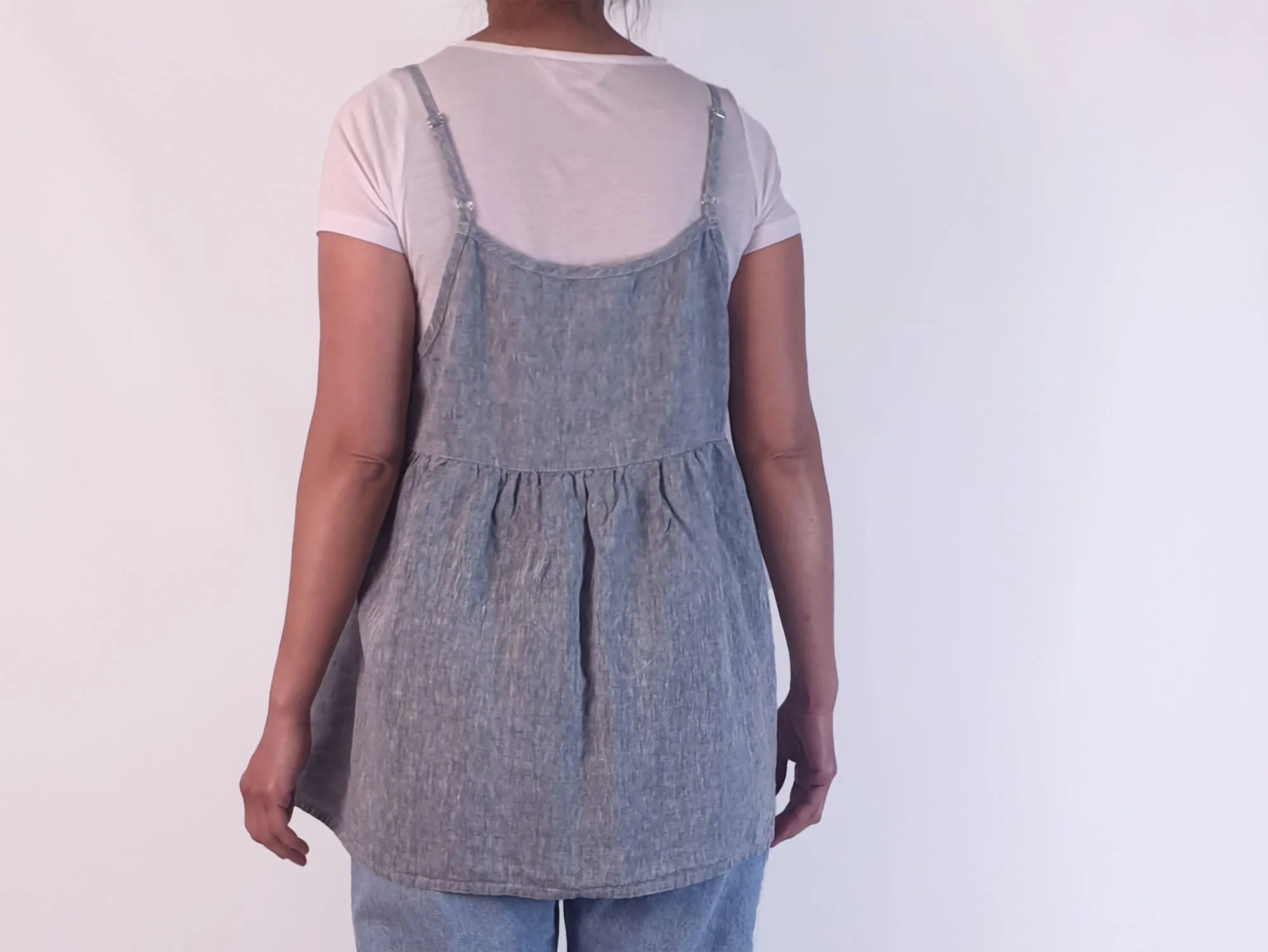 Evassunday natural colour linen top size 10