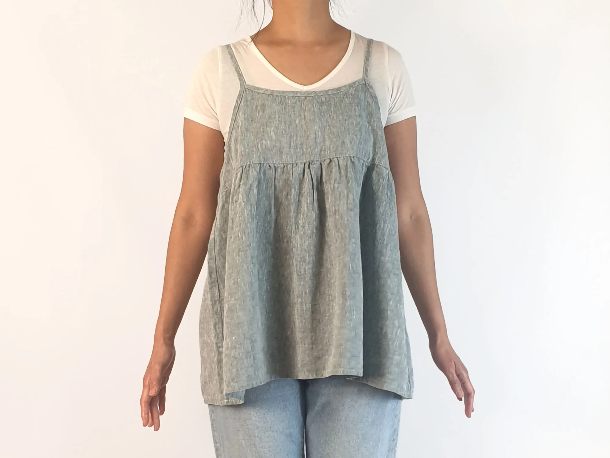 Evassunday natural colour linen top size 10