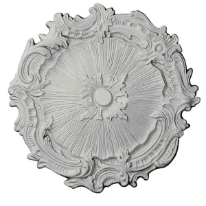 Farrah White Ceiling Medallion, 16.75" Shabby Chic