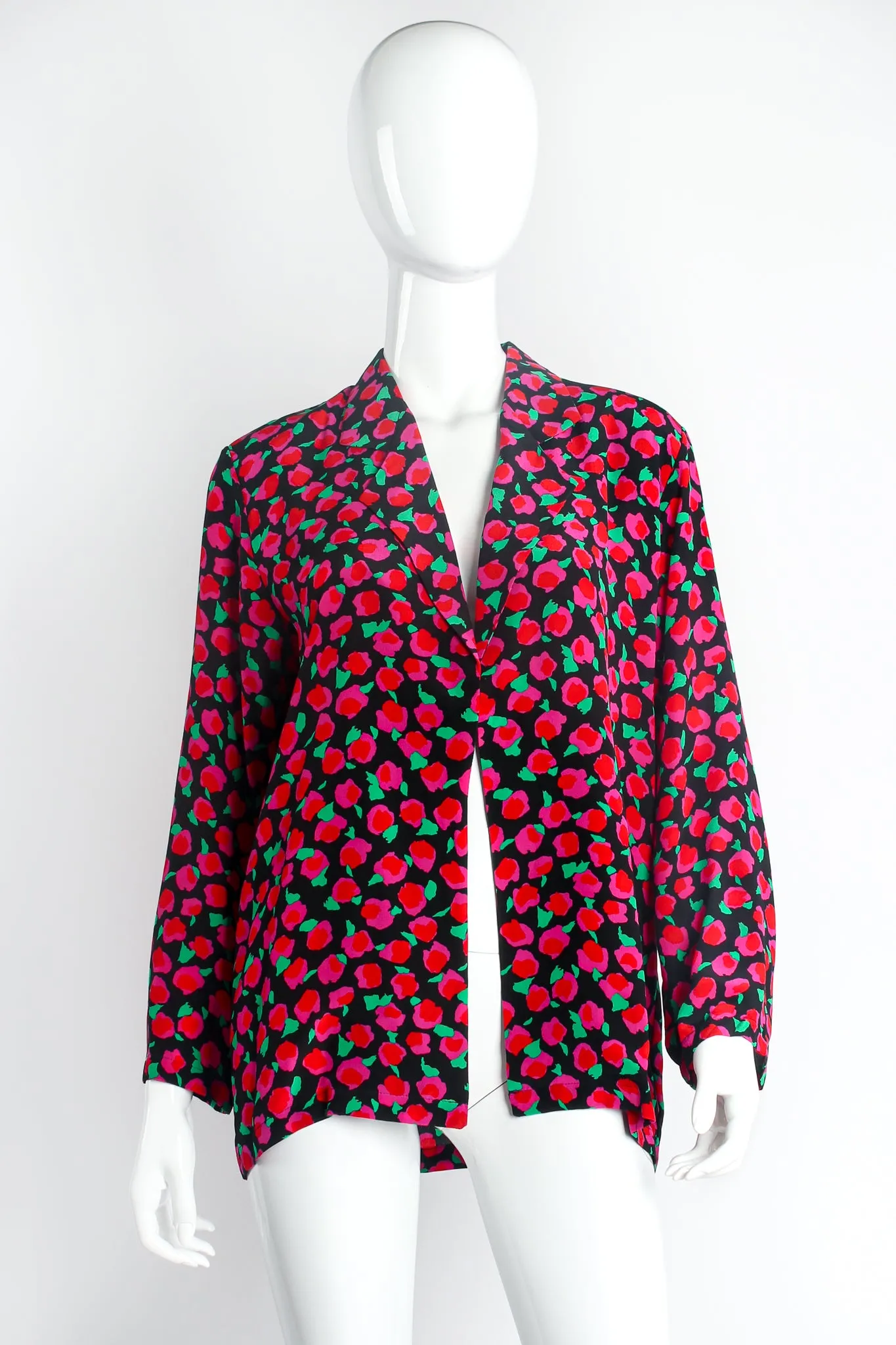 Floral Silk Jacket & Pant Lounge Set