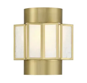 GIDEON 2-LIGHT WALL SCONCE, WARM BRASS