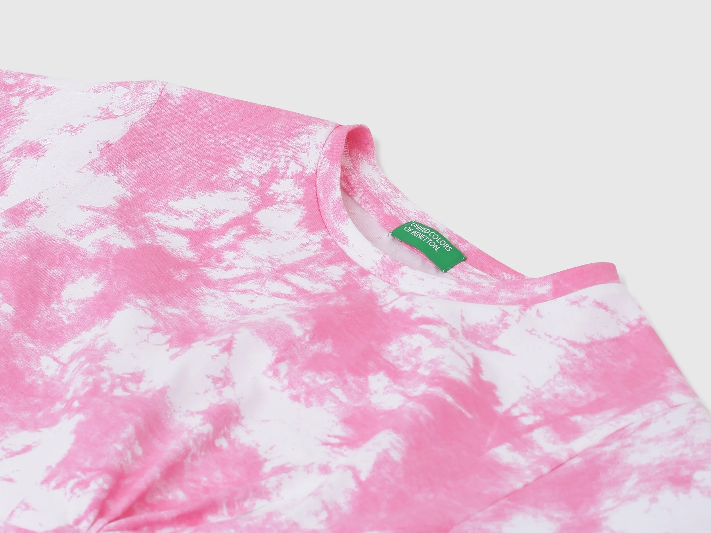 Girls Tie & Dye Round Neck Top