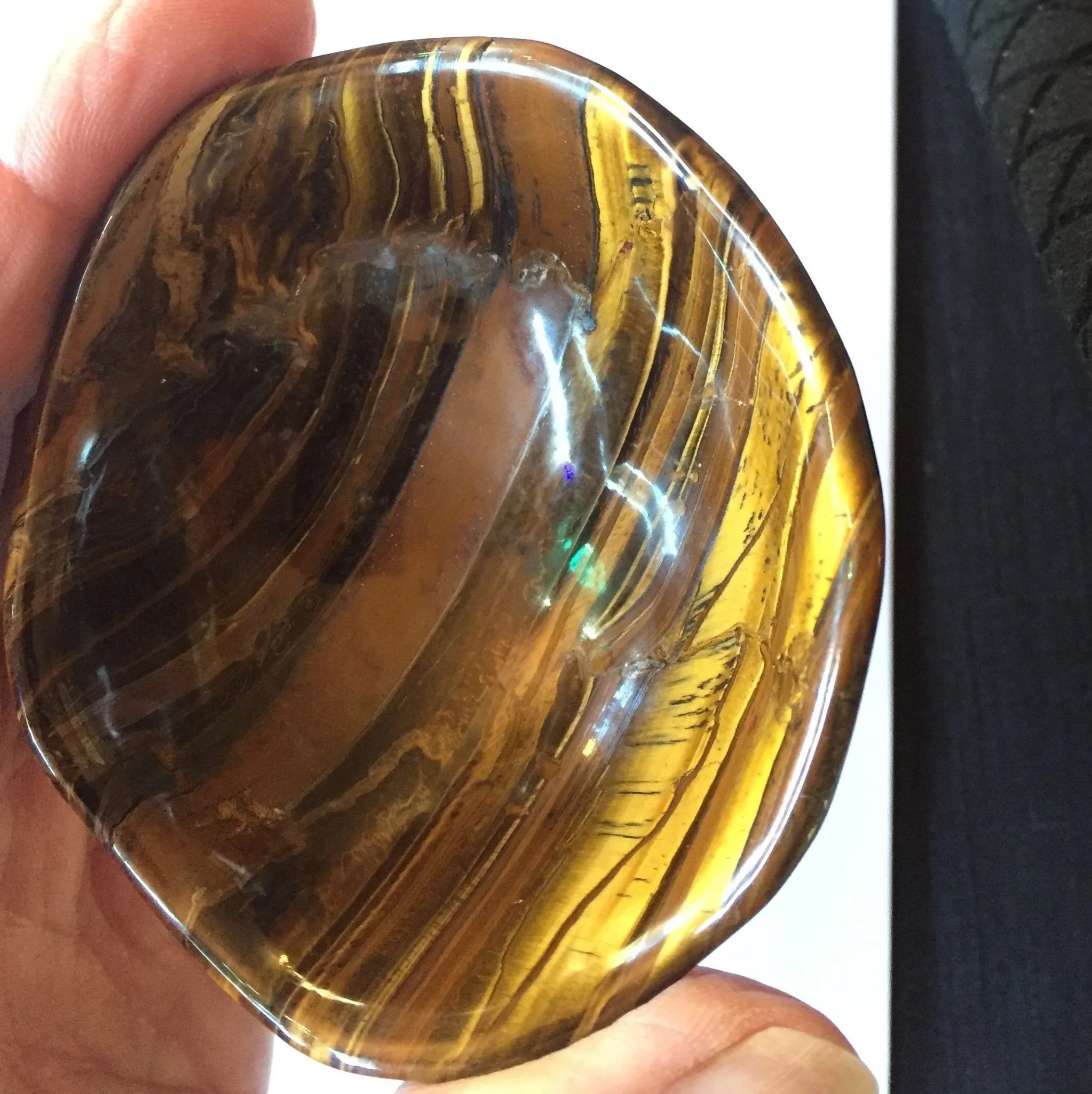 Golden Riches Tigers Eye Dish