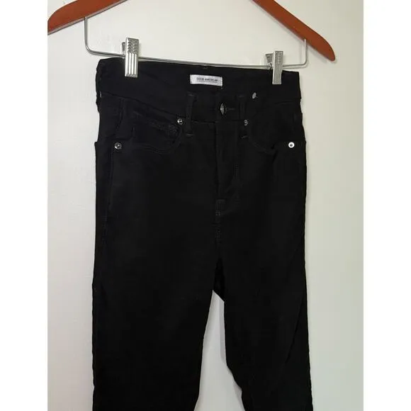 Good American Good Legs Suede Like Black Skinny Jeans Sz 4/27