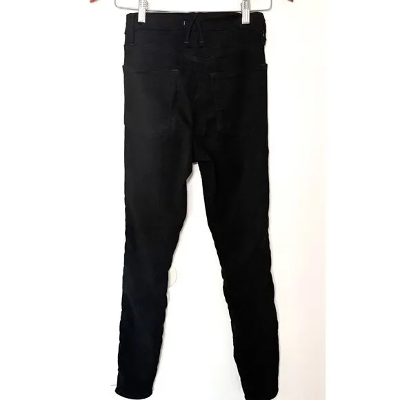 Good American Good Legs Suede Like Black Skinny Jeans Sz 4/27