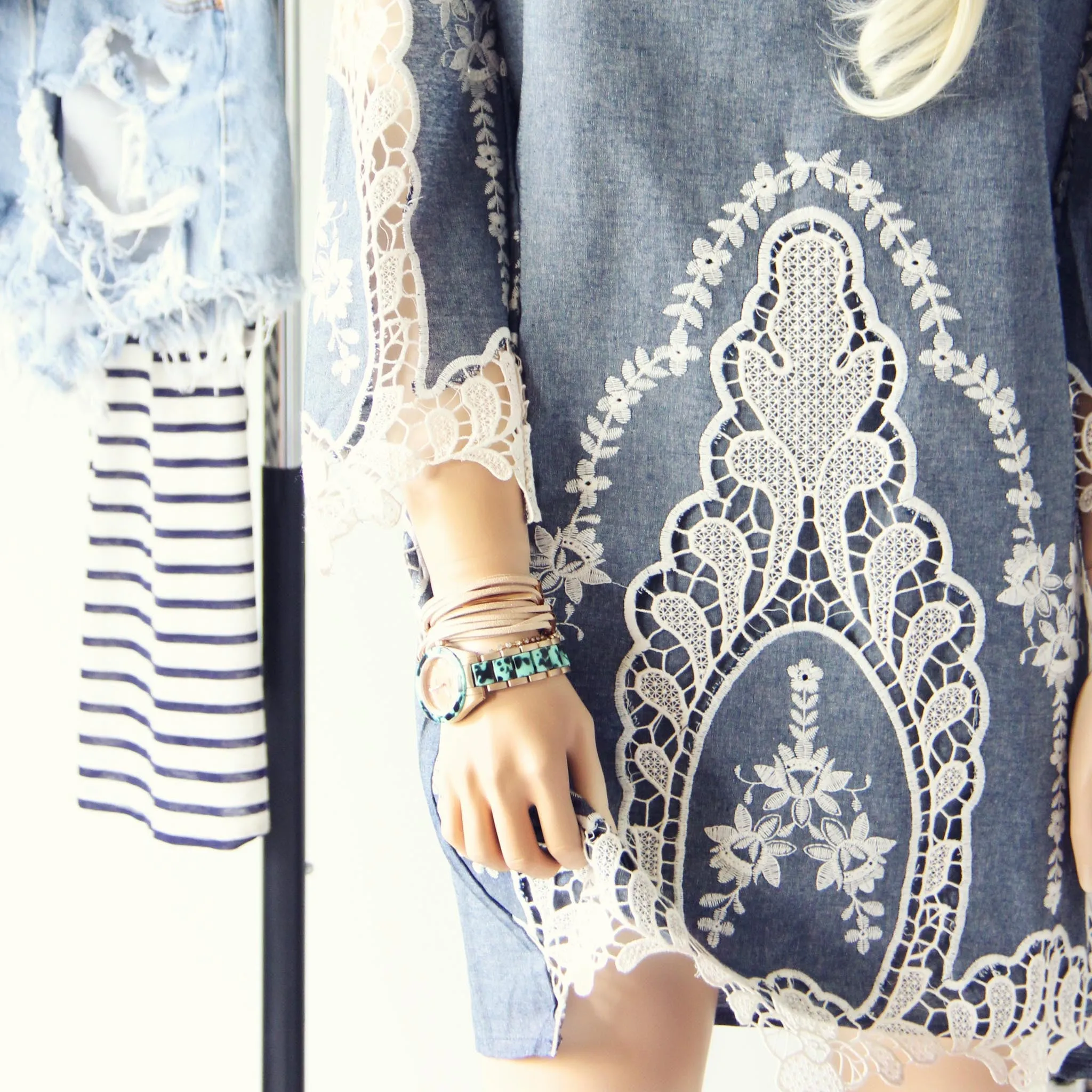 Greek Isles Chambray Dress (wholesale)