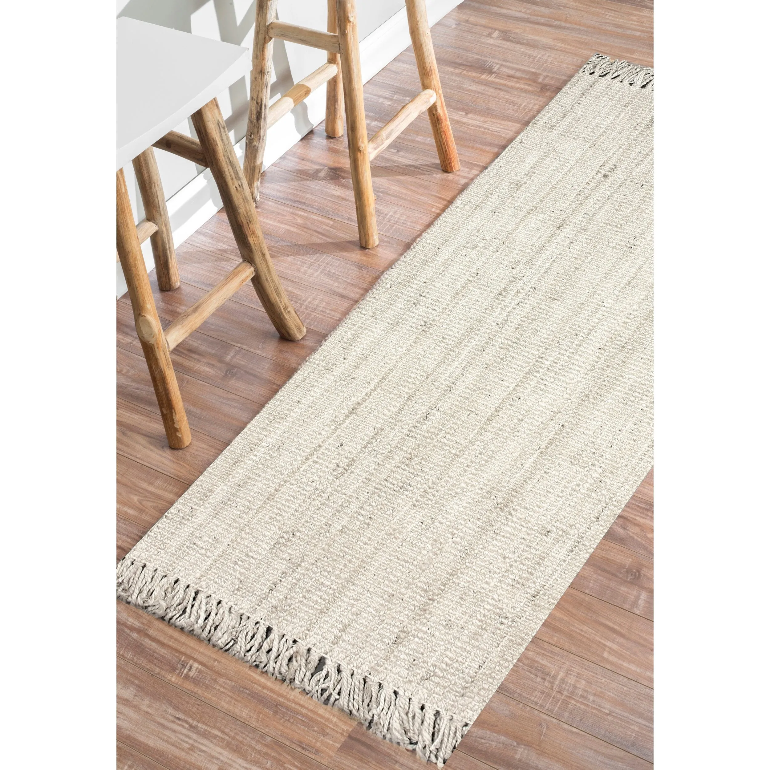 HAND WOVEN CHUNKY LOOP JUTE BLUE