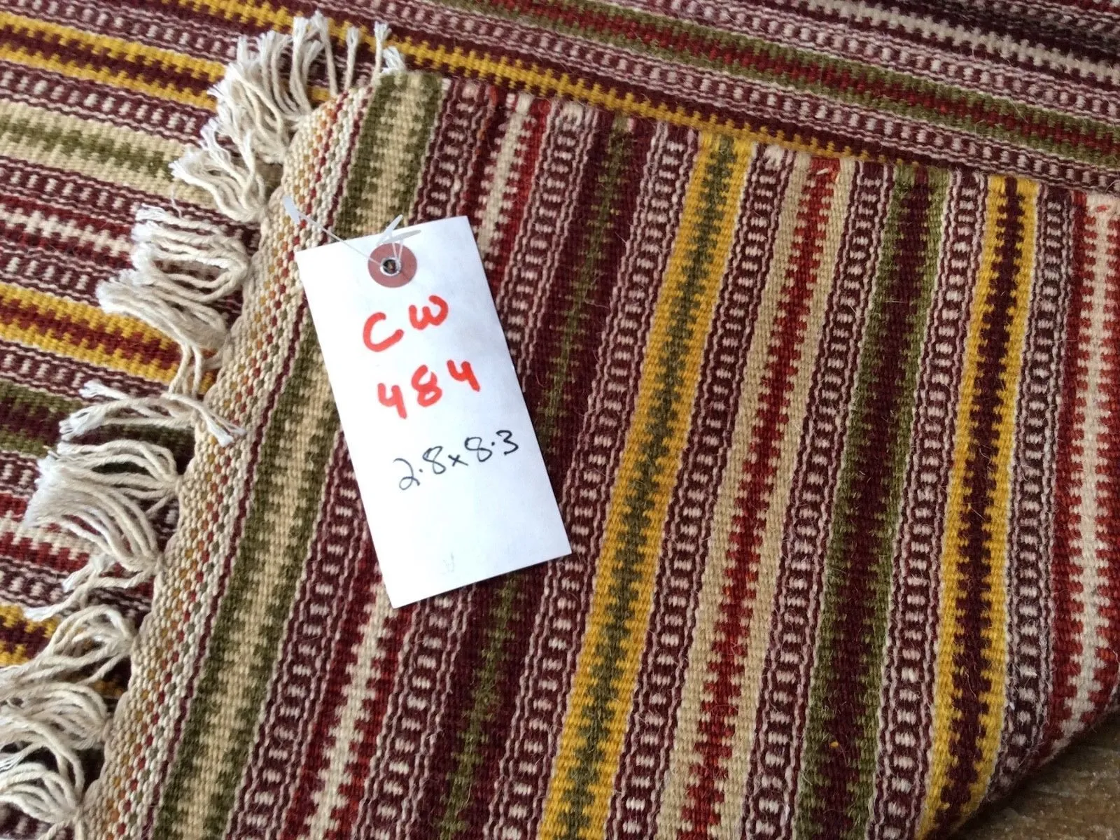 Hand-Woven Flatweave Reversible Kilim Handmade 100% Wool Rug (Size 2.8 X 8.3) Brrsf-1452