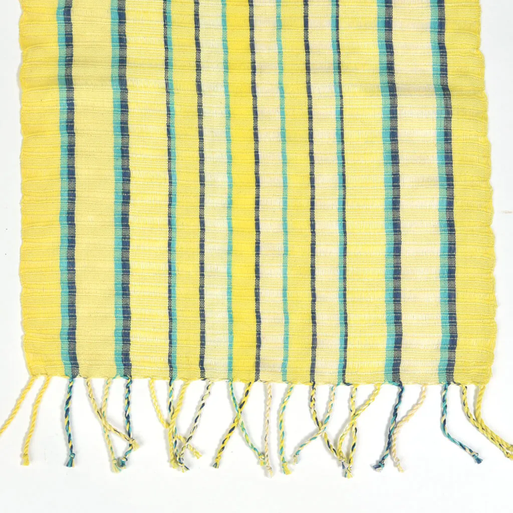 Hand Woven Fringed Scarf | Sunny Day