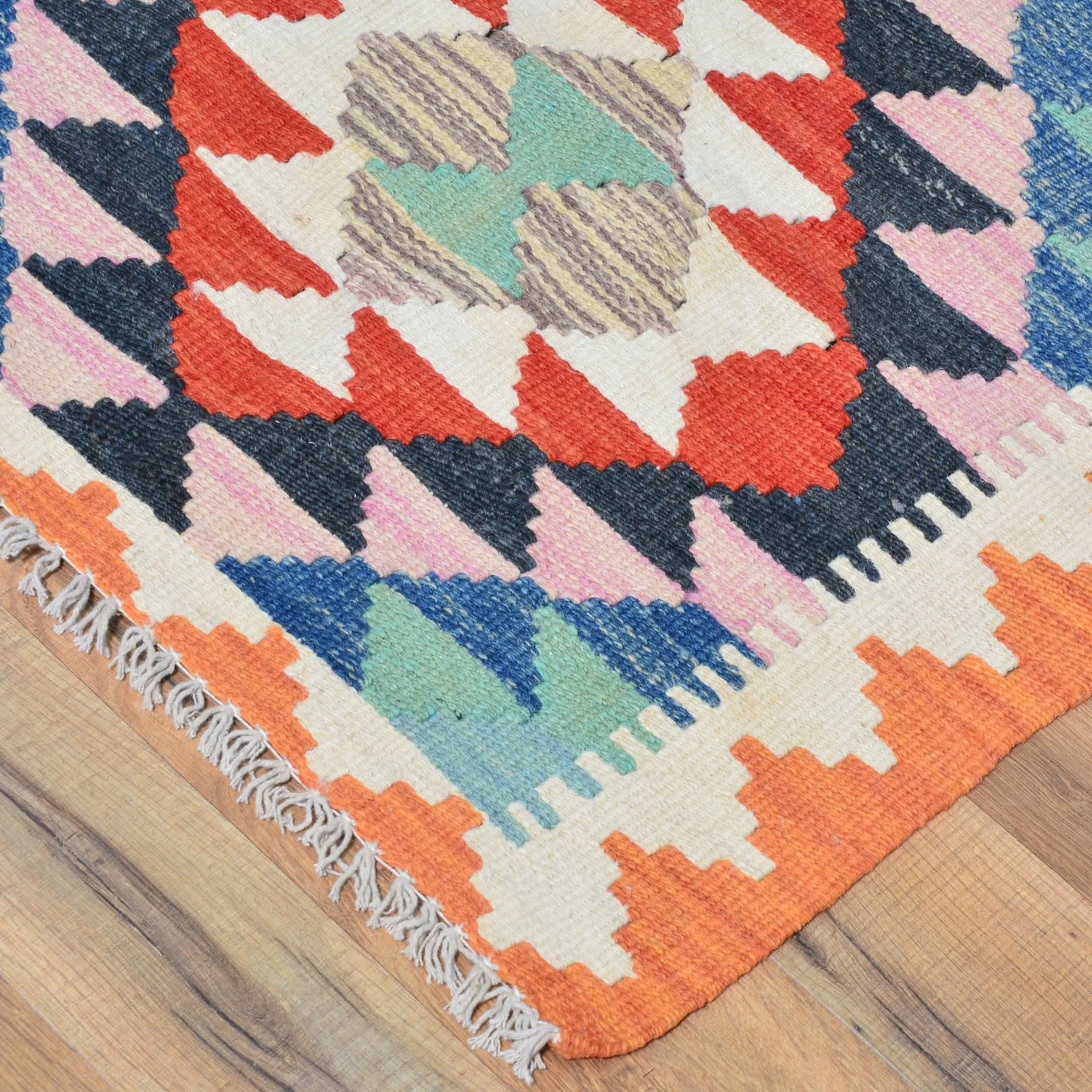 Hand-Woven Reversible Tribal Kilim Handmade Wool Rug (Size 2.1 X 3.1) Cwral-9402