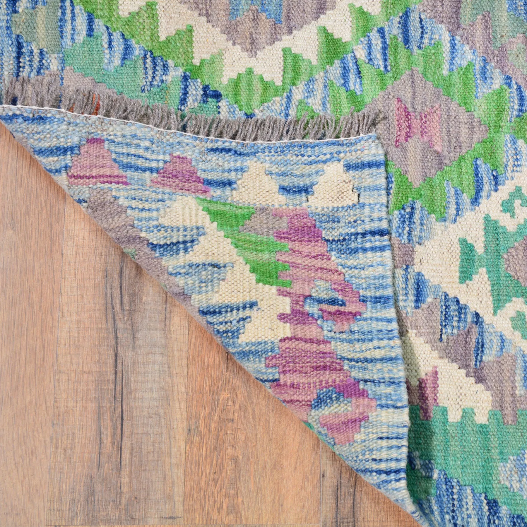 Hand-Woven Reversible Tribal Kilim Handmade Wool Rug (Size 2.3 X 2.10) Cwral-9423