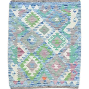Hand-Woven Reversible Tribal Kilim Handmade Wool Rug (Size 2.3 X 2.10) Cwral-9423