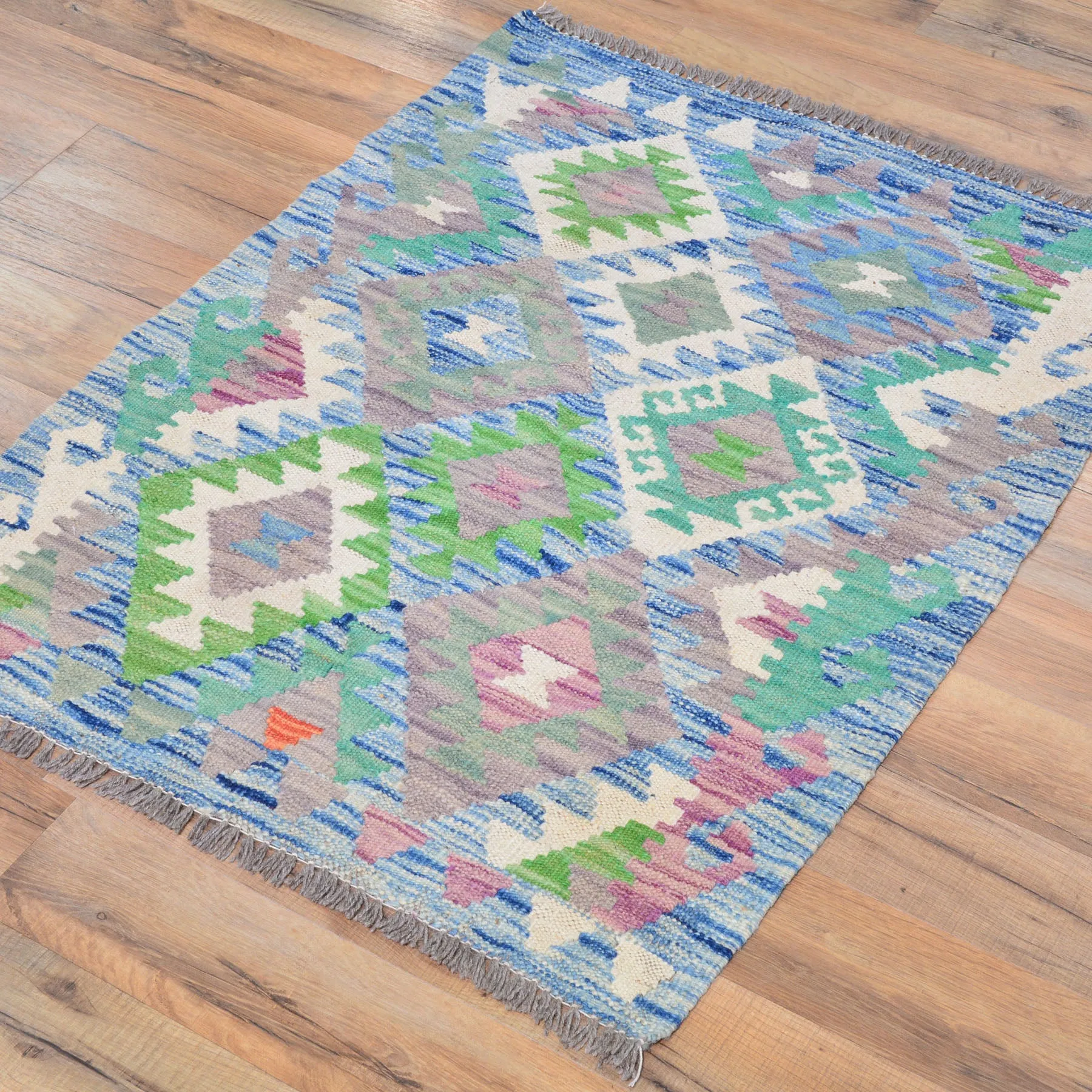 Hand-Woven Reversible Tribal Kilim Handmade Wool Rug (Size 2.3 X 2.10) Cwral-9423
