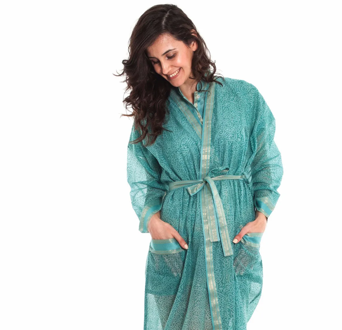 Hand Woven Silk & Cotton Dressing Gowns