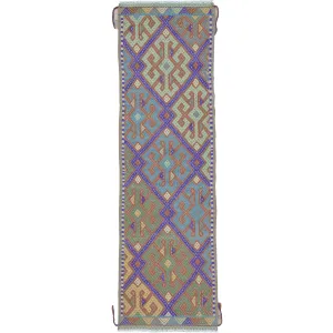 Hand-Woven Tribal Olami Sumak Wool Oriental Kilim Handmade Rug (Size 2.0 X 6.6) Cwral-10284