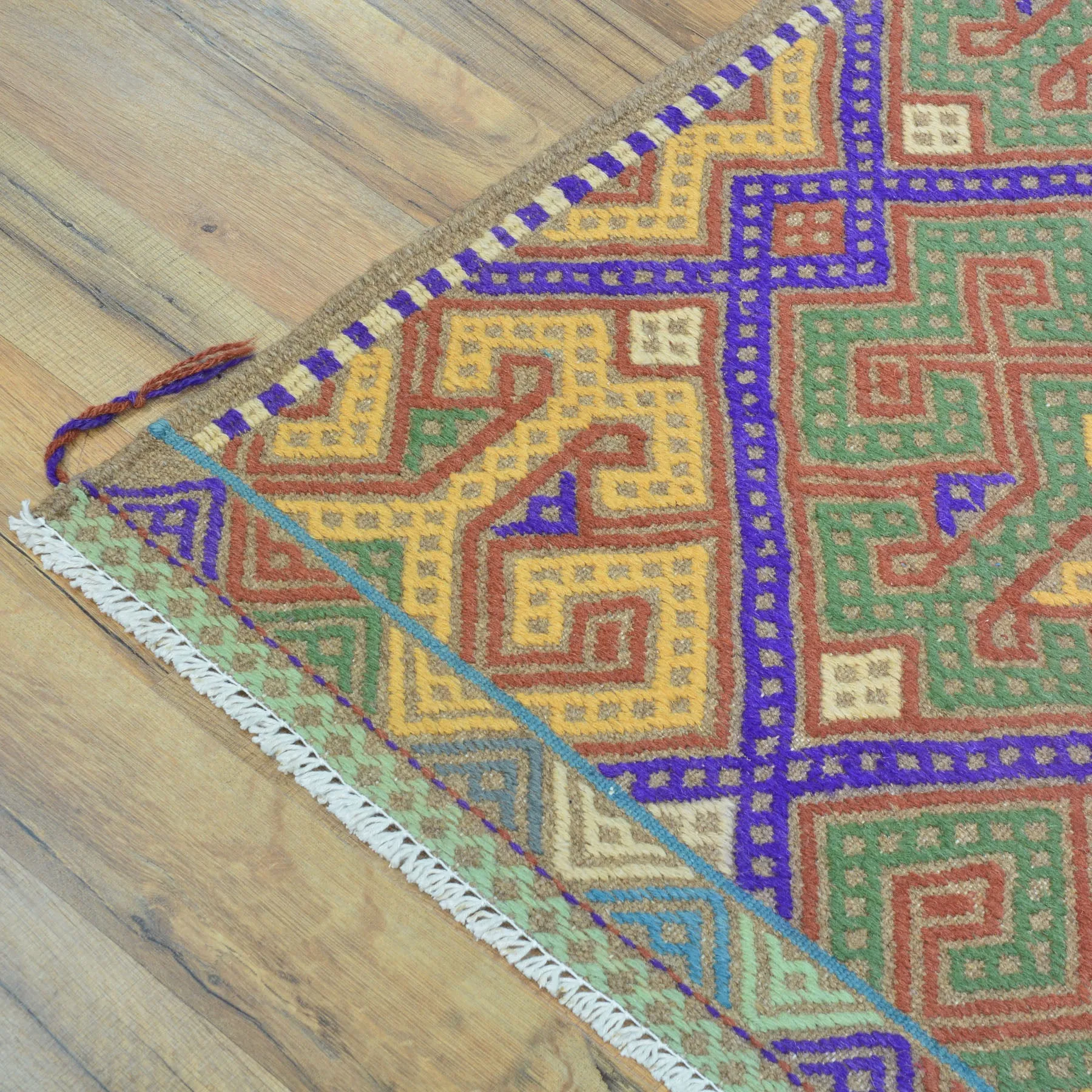 Hand-Woven Tribal Olami Sumak Wool Oriental Kilim Handmade Rug (Size 2.0 X 6.6) Cwral-10284