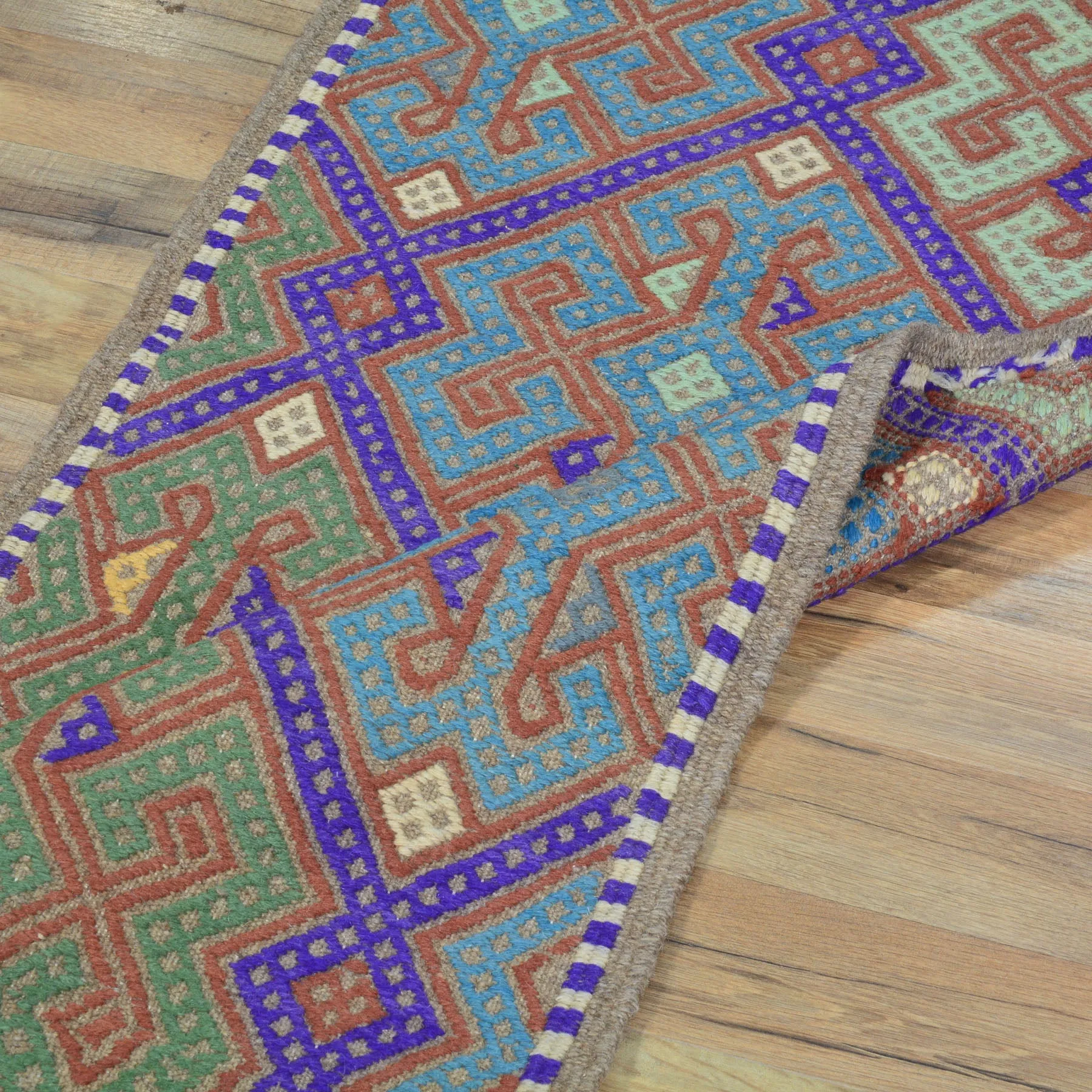 Hand-Woven Tribal Olami Sumak Wool Oriental Kilim Handmade Rug (Size 2.0 X 6.6) Cwral-10284