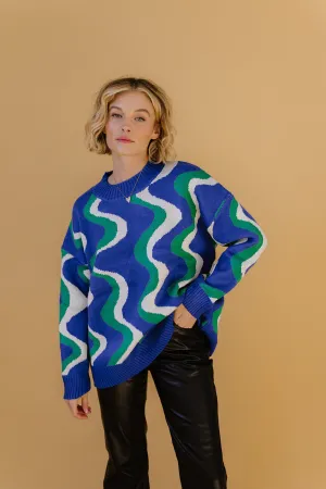 Heart Of Glass Sweater// Electric Blue
