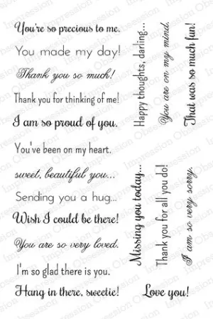 Impression Obsession Stamps - Warm Fuzzies