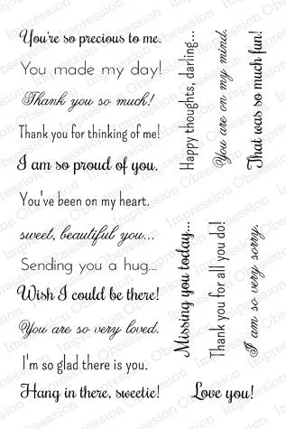 Impression Obsession Stamps - Warm Fuzzies