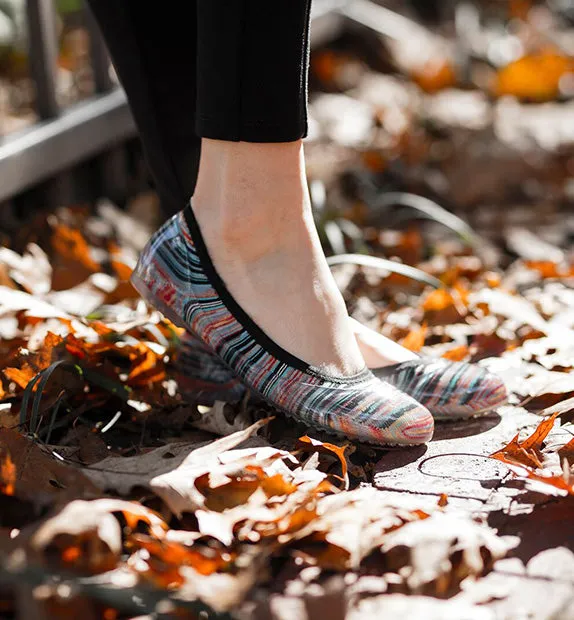 ja-vie fiesta stripe jelly flats shoes