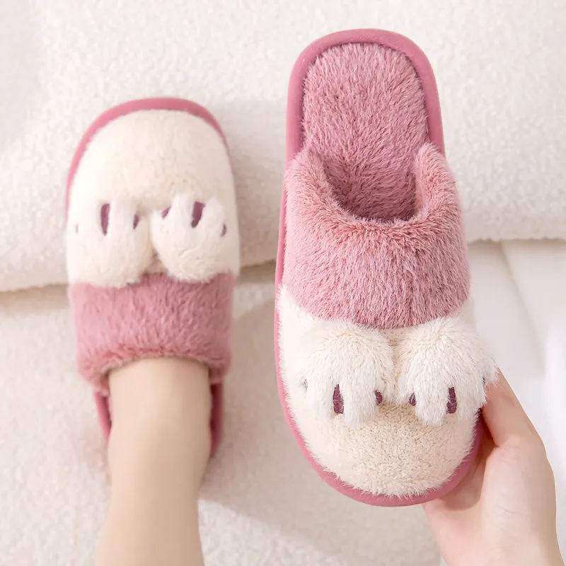 Kawaii Cat Claw Cotton Slippers