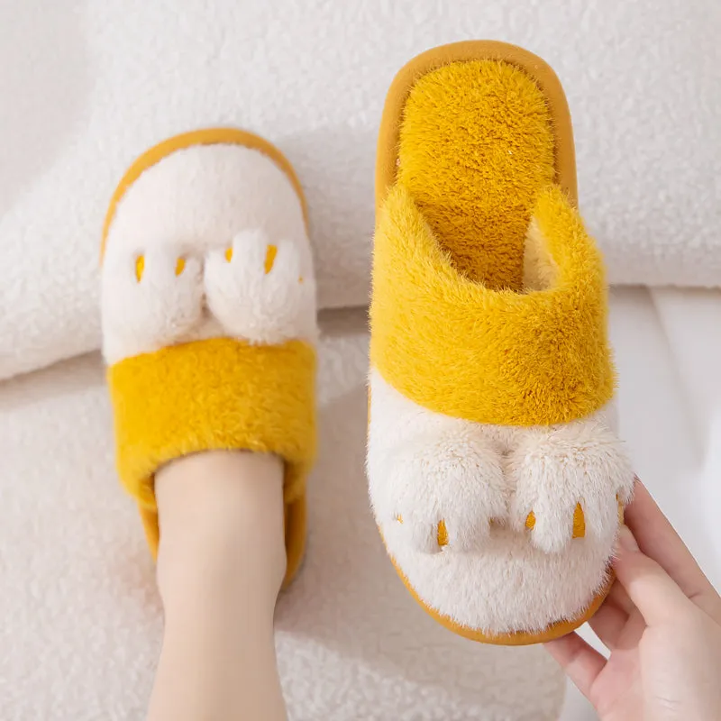 Kawaii Cat Claw Cotton Slippers