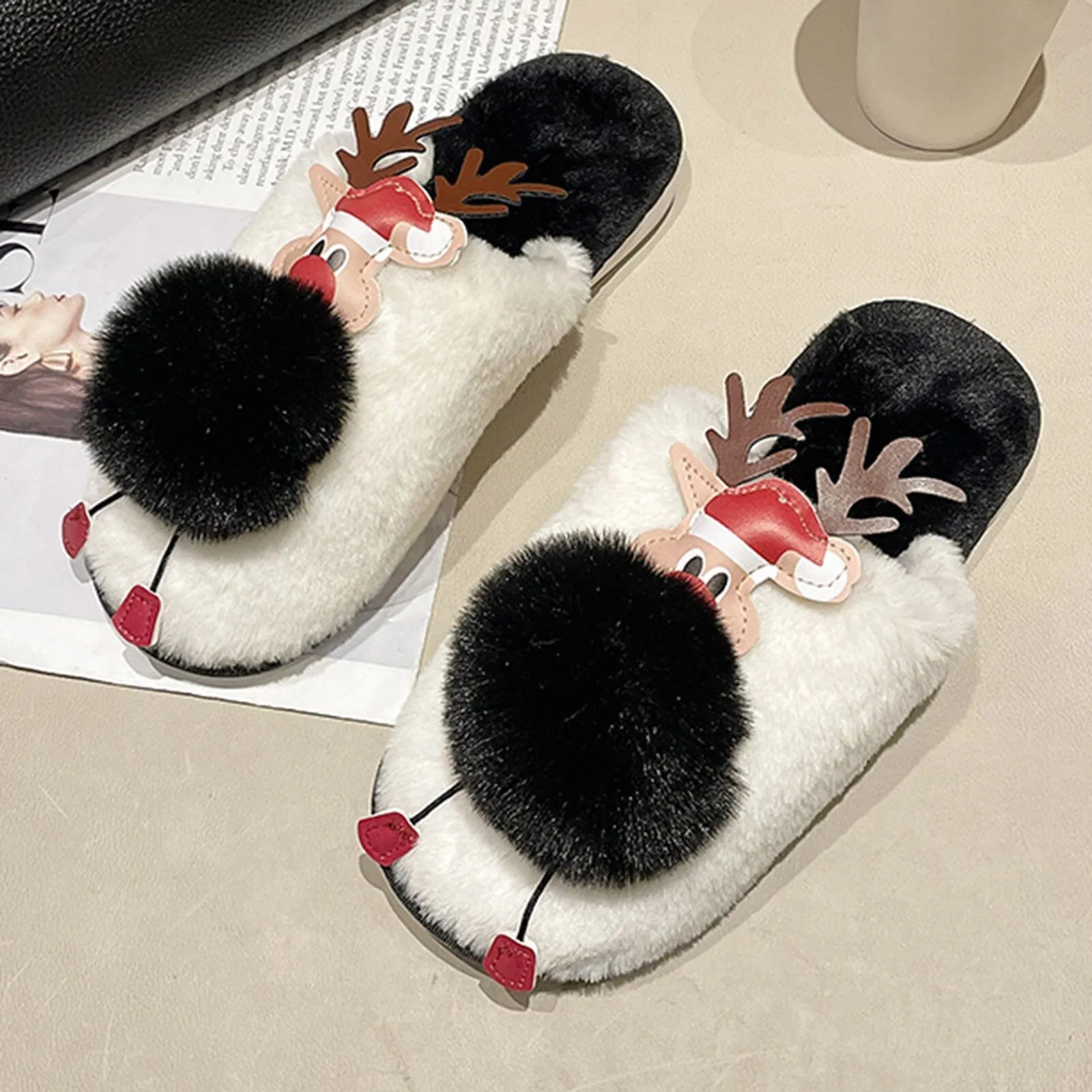 Kawaii Reindeer Slippers