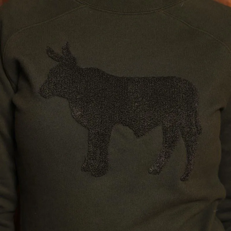 Kingsley Heath Luxe Towelling Nguni Pullover Sweatshirt - Fatigue
