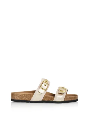 KISKA leer - Slippers | Sand / Champagne
