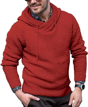 Knitted Thick Warm Hooded Pullover Sweater (Us Only)