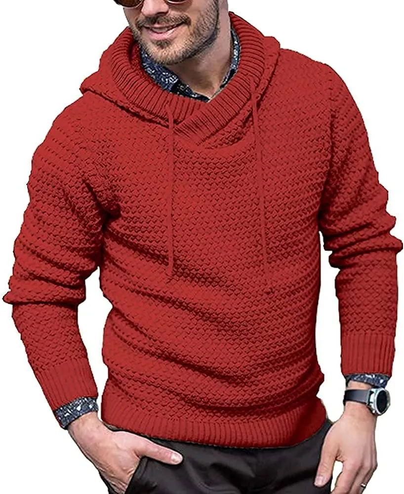 Knitted Thick Warm Hooded Pullover Sweater (Us Only)