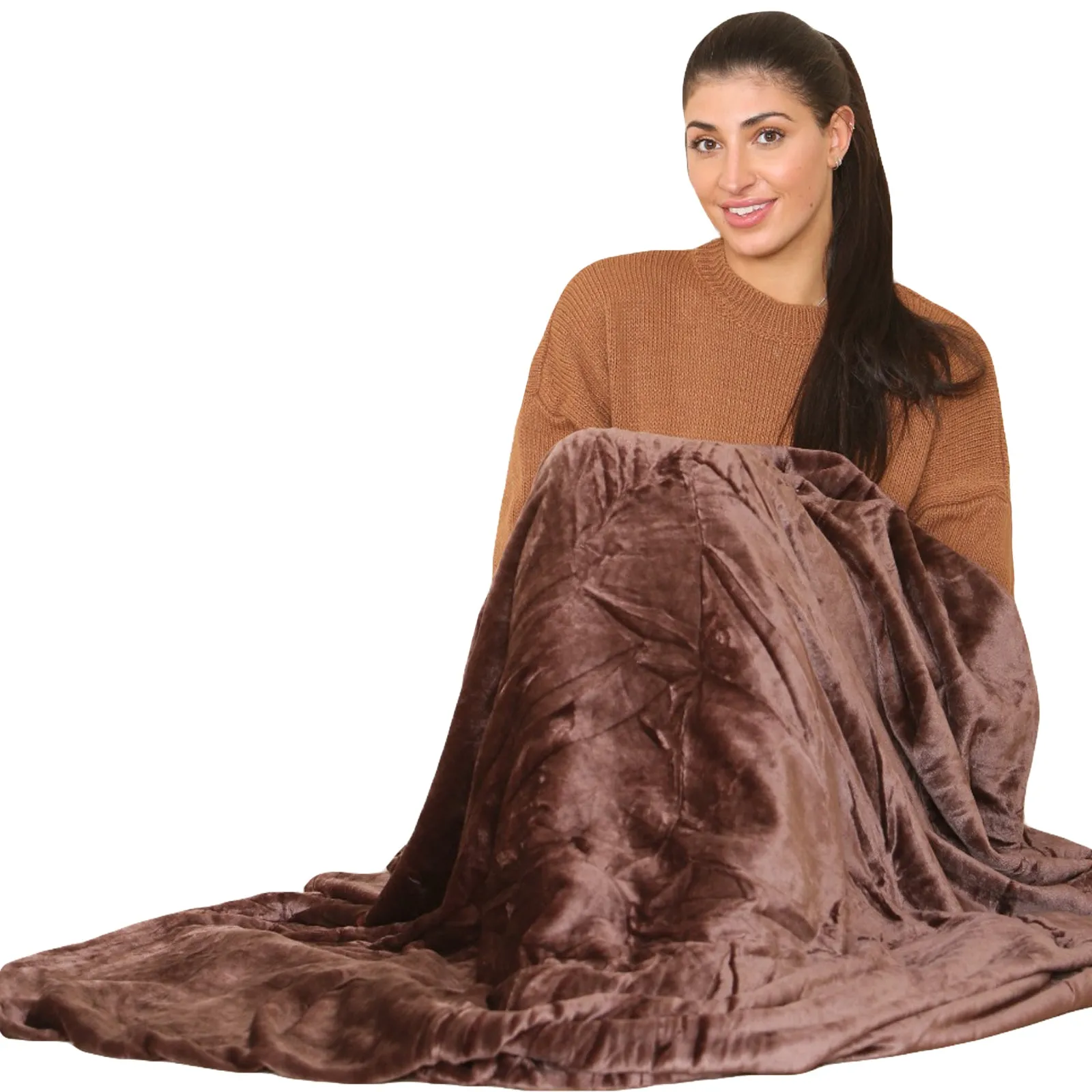 Large Faux Fur Warm Fleece Throw