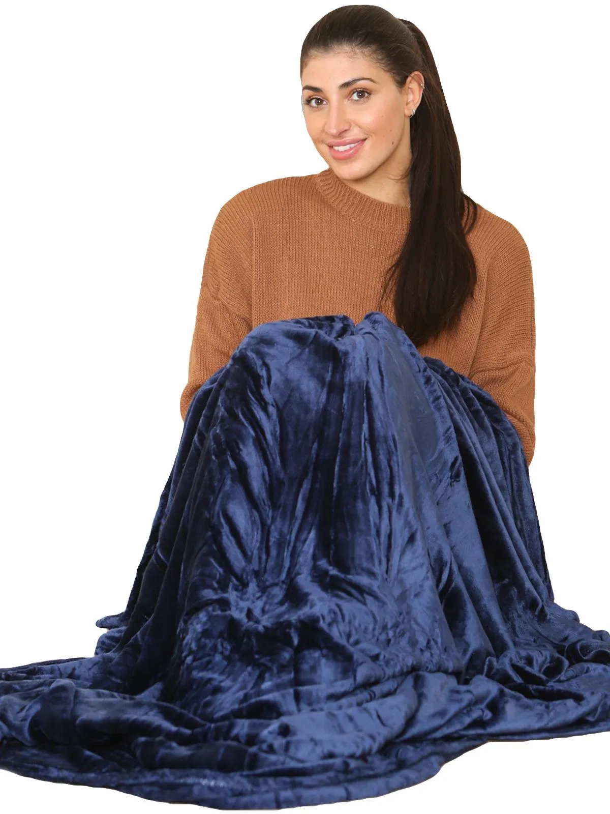 Large Faux Fur Warm Fleece Throw