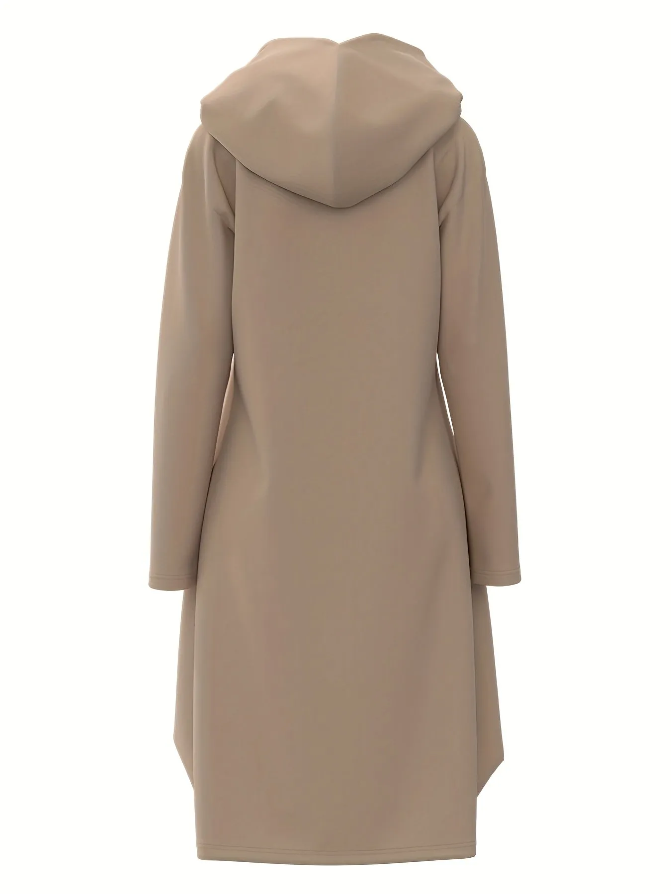 Laura - Stilvolles und Lässiges Herbst Hellbraun Sweatshirtkleid mit Kapuze für Damen