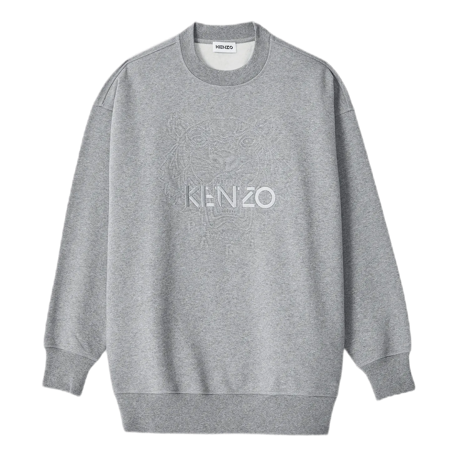 Loose Embossed Tiger Sweatshir Gray