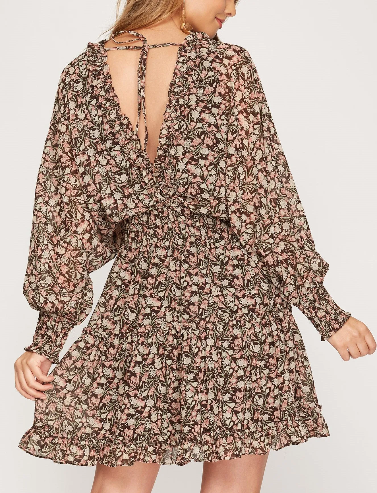 LUCIA DRESS - BROWN