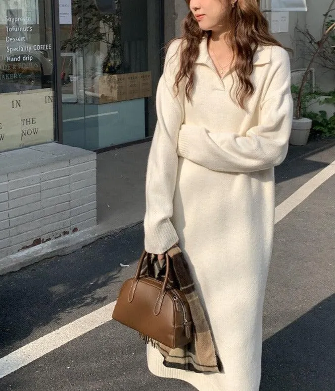Luna - Stilvolles Lässiges Herbst Pullover-Kleid für Damen