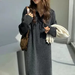 Luna - Stilvolles Lässiges Herbst Pullover-Kleid für Damen