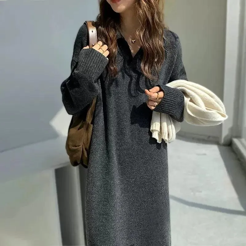 Luna - Stilvolles Lässiges Herbst Pullover-Kleid für Damen