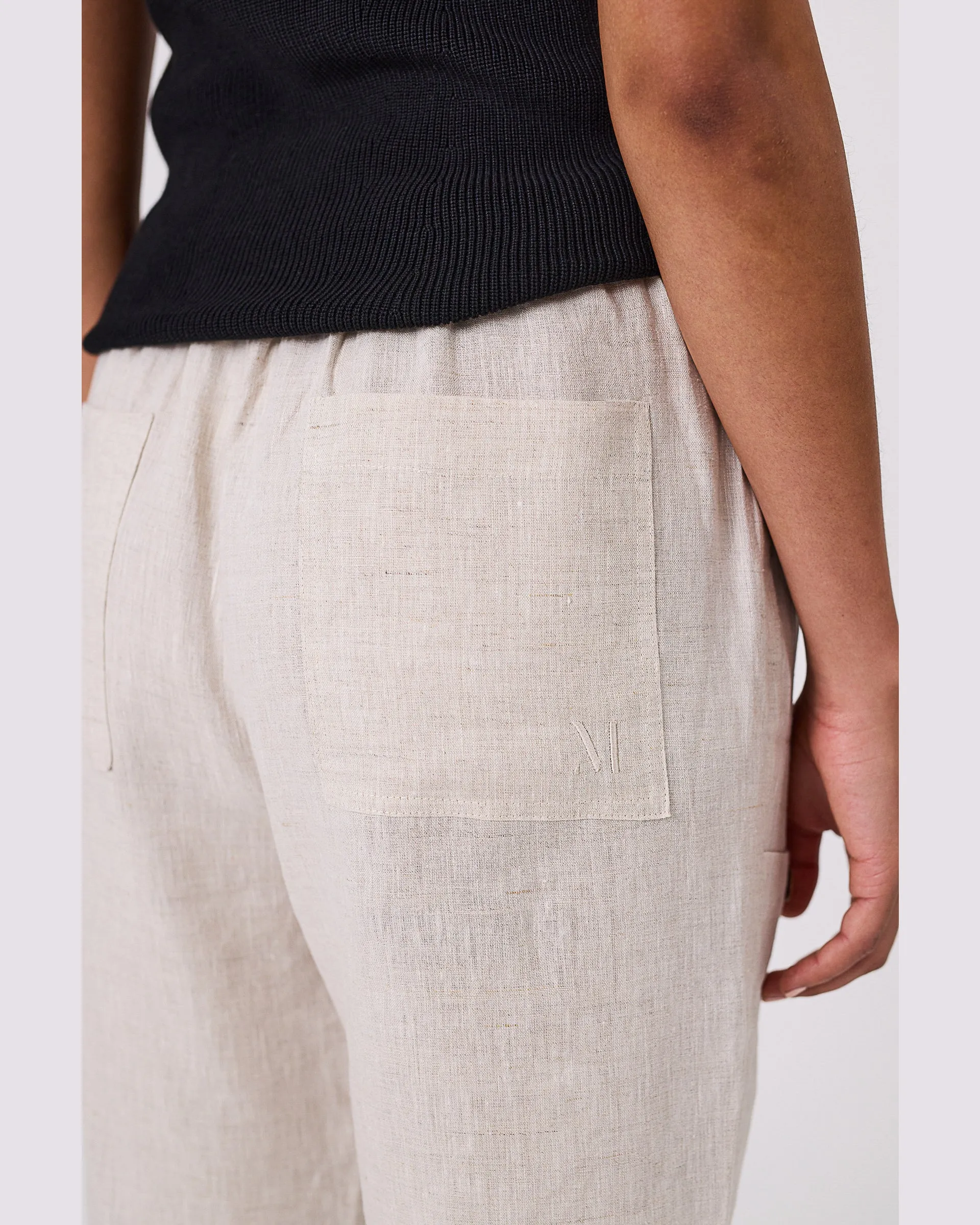 Marlow Paradise Linen Pant - Natural