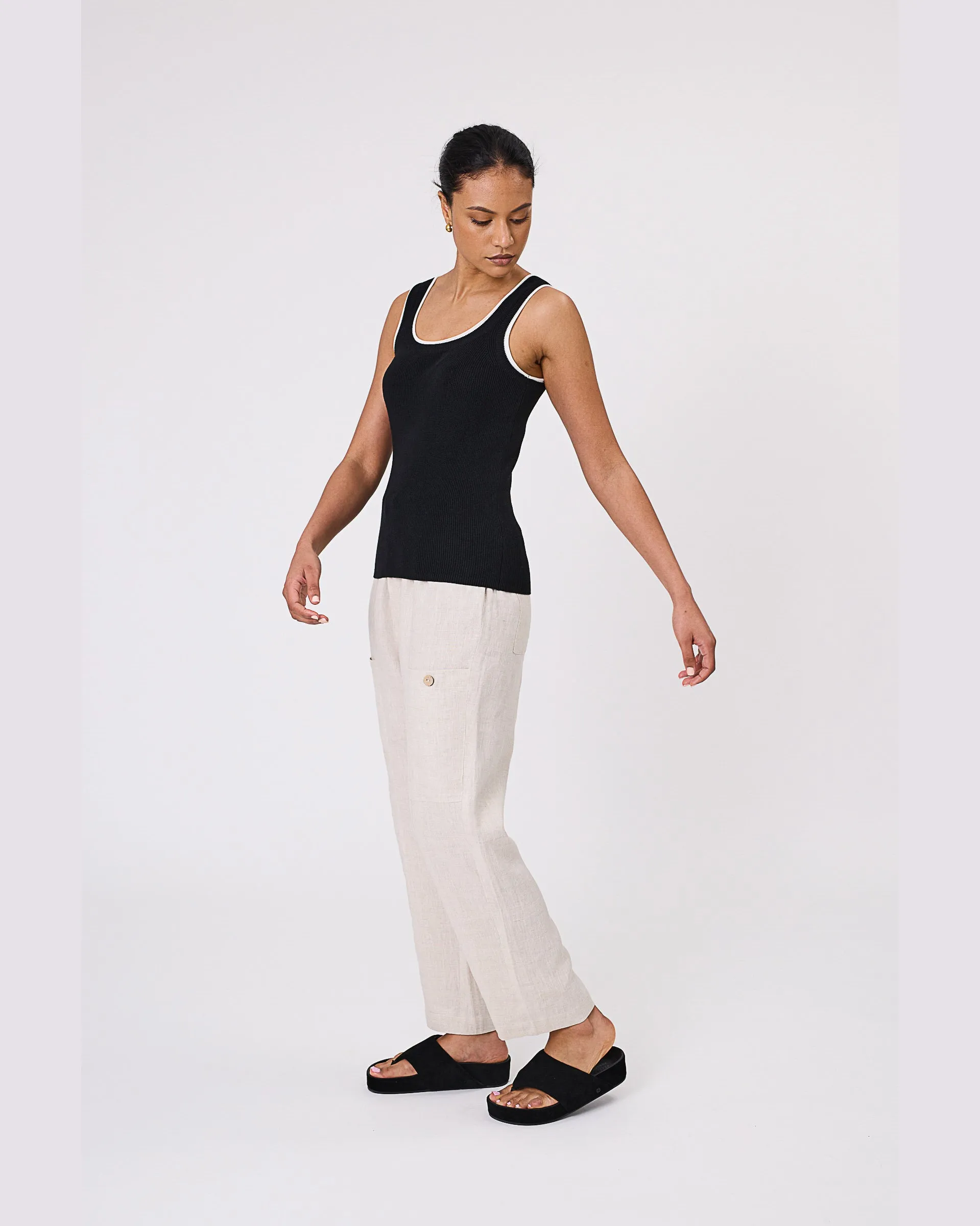 Marlow Paradise Linen Pant - Natural