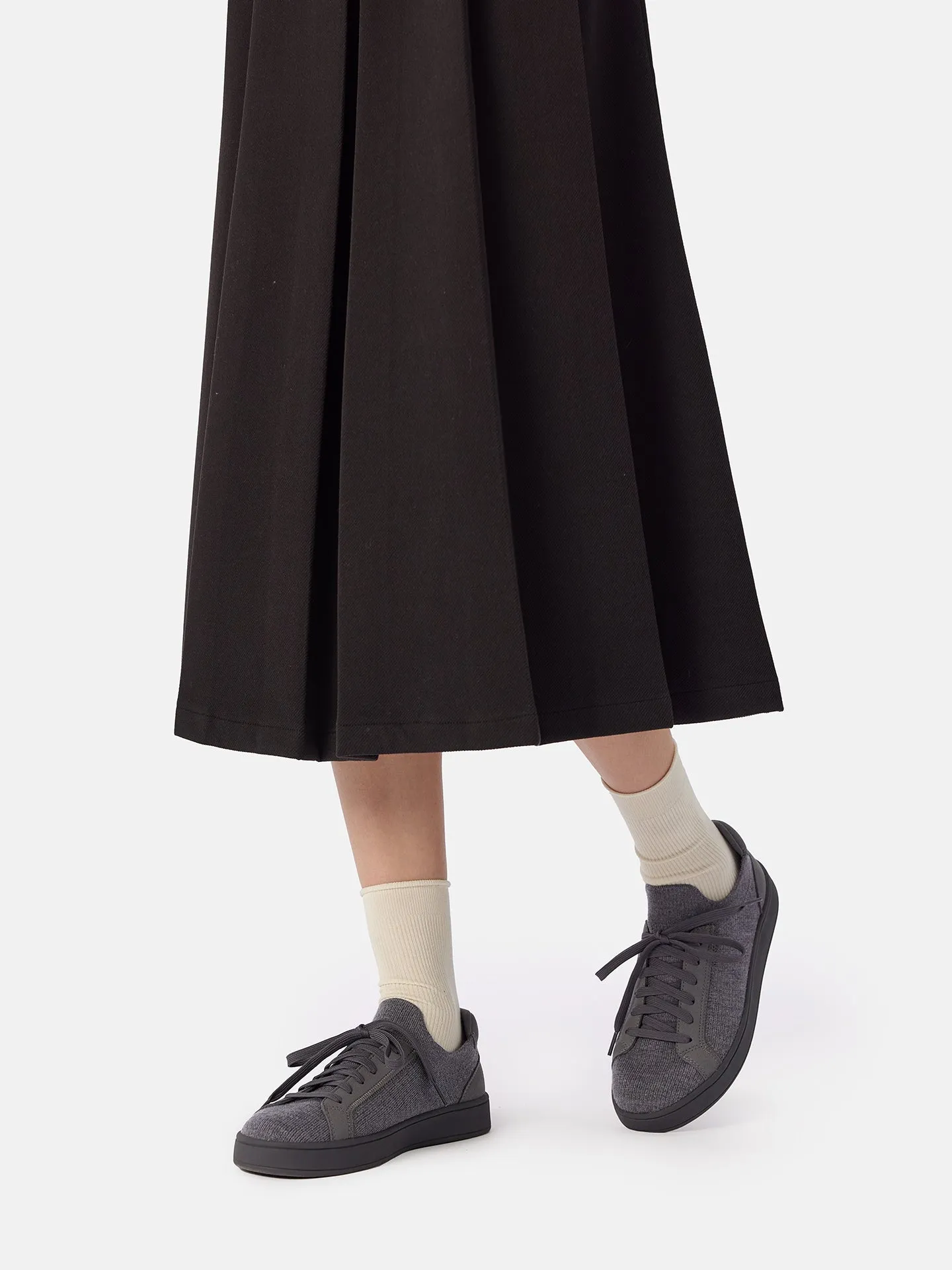 Mercerized Wool Cashmere Knitted Sneakers